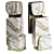 Organic Statement Beige Marble Totem 3D model small image 1