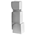 Organic Statement Beige Marble Totem 3D model small image 2