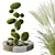 Urban Green Plant Bench Set 3D model small image 1