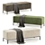 3-Piece Colorful Miller Bench 3D model small image 1