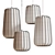Elegant Glass and Wood Lamp 3D model small image 3