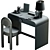 Modern Study Room Desk for Kids 3D model small image 7