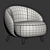 Seamless Textured V-Ray Armchair 3D model small image 8