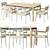  Modern Dining Set with Extending Table 3D model small image 1