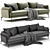 Stylish ASTEDIO Fabric Sofa NICOLINE 3D model small image 4
