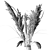 Modern Clay Vase Bouquets 3D model small image 5