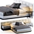 Elegant Lawrence Bed by Minotti 3D model small image 1