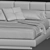 Elegant Lawrence Bed by Minotti 3D model small image 4