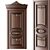 Baroque Style Classic Door 3D model small image 1