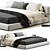 Flexform Groundpiece Bed 3D Model 3D model small image 1