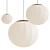 Contemporary Metal Glass Pendant Light 3D model small image 1