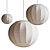 Contemporary Metal Glass Pendant Light 3D model small image 3