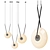 Sleek Hokku Design Pendant 3D model small image 3