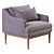 Modern Howell Wood Base Chair 3D model small image 3