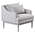 Modern Howell Wood Base Chair 3D model small image 4