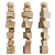 Modern Totem Floor Sculpture 3D model small image 2