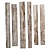 Vintage Wood Board Set 20 3D model small image 1