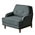 Sophisticated Matteo Armchair, Zana Design 3D model small image 1