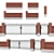 Brick Fence Kit Set 3D model small image 1