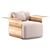 Cozy Modern Armchair Set 3D model small image 3