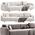 Modern Italian Dolmen Sofa Design 3D model small image 1