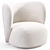 Rico Boucle Lounge Chair: Modern Comfort 3D model small image 2