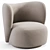 Rico Boucle Lounge Chair: Modern Comfort 3D model small image 4
