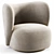 Rico Boucle Lounge Chair: Modern Comfort 3D model small image 5