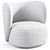 Rico Boucle Lounge Chair: Modern Comfort 3D model small image 6
