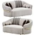 Elegant Madame Butterfly Sofa Flou 3D model small image 3