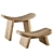 Yoga Stools Set Fuyuka La Redoute 3D model small image 1