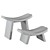 Yoga Stools Set Fuyuka La Redoute 3D model small image 3