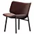 Chic Modern Fabric Easy Chair 3D model small image 2