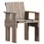 Modern Pine CRATE Chair 3D 3D model small image 4