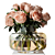 Glass Vase Roses Bouquet 3D model small image 3