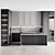  Customizable Kitchen Unit Set 3D model small image 1