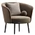 Modern Upholstered Armchair Model 3D model small image 2