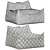 Tiger Stripe Beanbag Chair 3D model small image 6