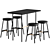 Sleek Bar Table Knobb Model 3D model small image 1