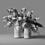 Glass Vase Orchid Bouquets 3D model small image 2