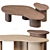 Phlu Oak Coffee Side Tables 3D model small image 2