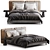 Luxurious Minotti Tatlin Soft Bed 3D model small image 2