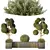 Urban Green Plant Bench Collection 3D model small image 1