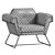 Modern Sled Base Armchair Design 3D model small image 5