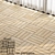 Seamless Parquet Wood Texture Bundle 3D model small image 6