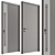 Contemporary Doors Collection 99 3D model small image 7