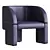 Stylish Lounge Chair by Baxter 3D model small image 2