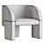 Stylish Lounge Chair by Baxter 3D model small image 4