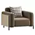 Modern Upholstered Armchair Andreu World 3D model small image 2