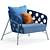 Bolle AP M TS Armchair: Modern Design Furnishing 3D model small image 2